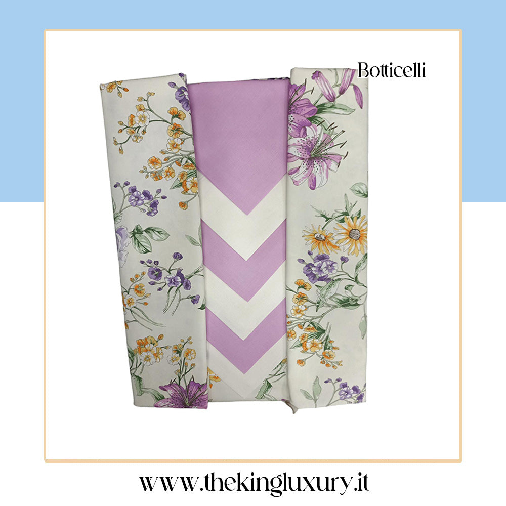 Tovaglia da Tavola Botticelli Flowers X12 100% Cotone