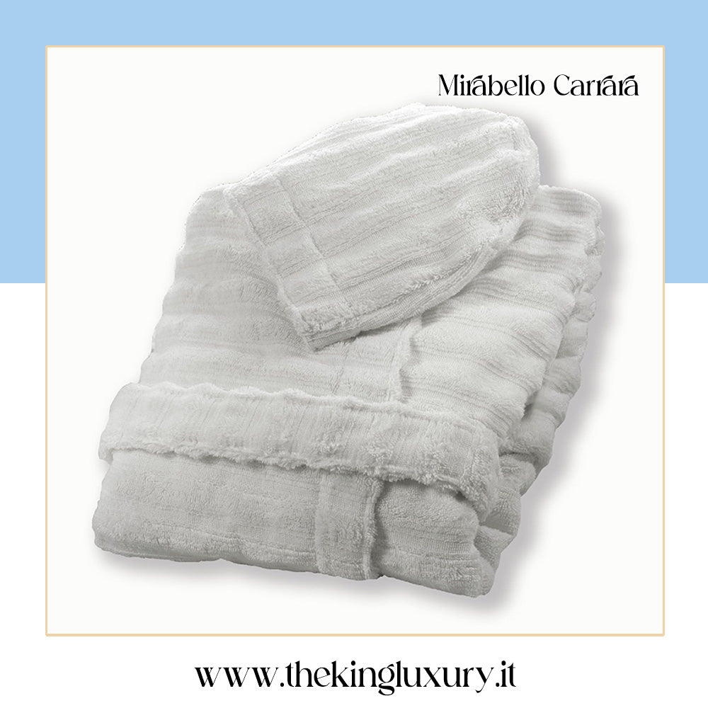 Accappatoio Mirabello Carrara Luxury Cappuccio Spugna di Cotone