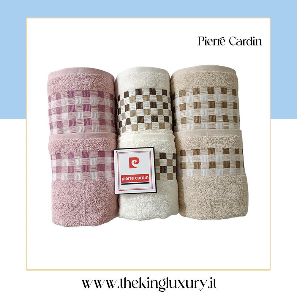 Set Asciugamani 3+3 Pierre Cardin Milos  Spugna di Cotone