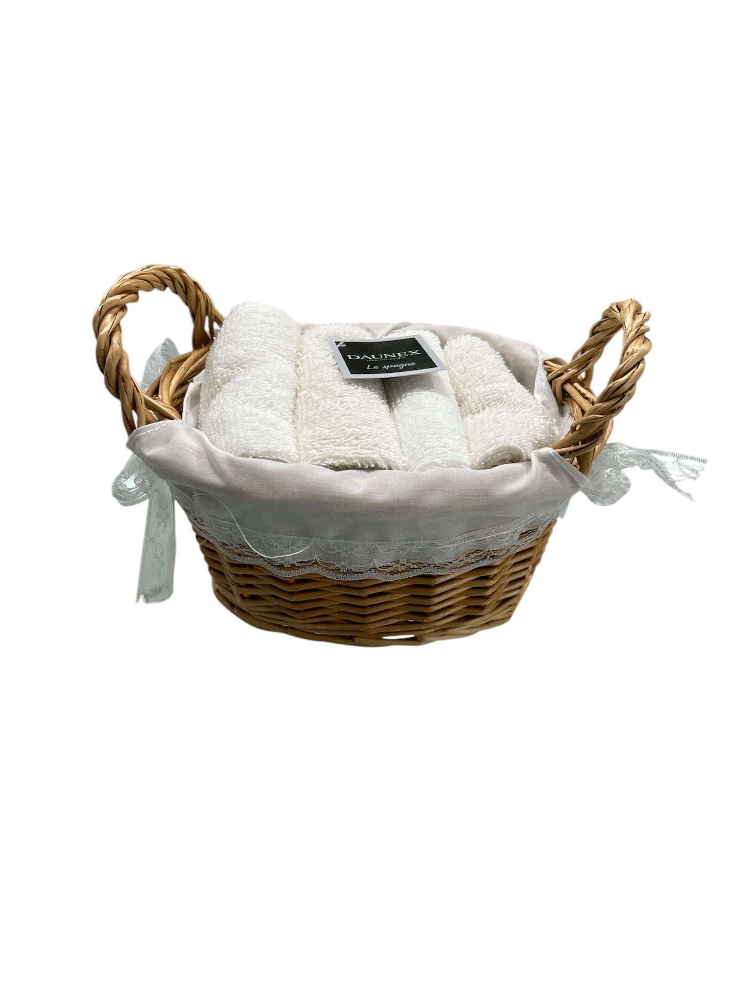 Cestino Con Lavette Daunex Cottage  Spugna di Cotone