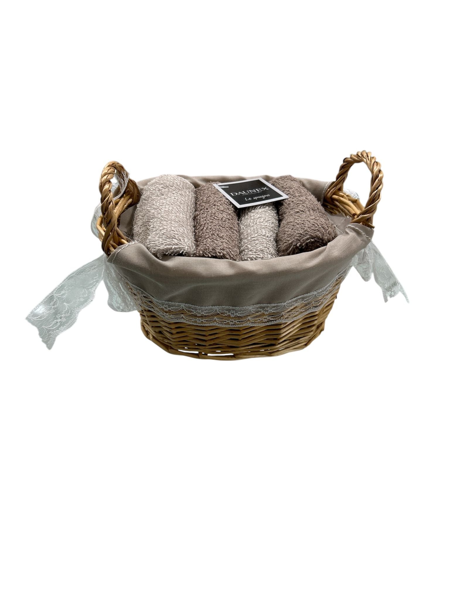 Cestino Con Lavette Daunex Cottage  Spugna di Cotone