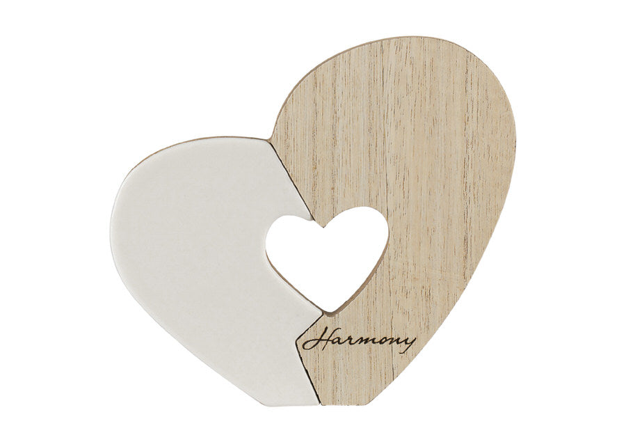 Matrimonio Harmony Cuore in legno e porcellana ARMT973AB